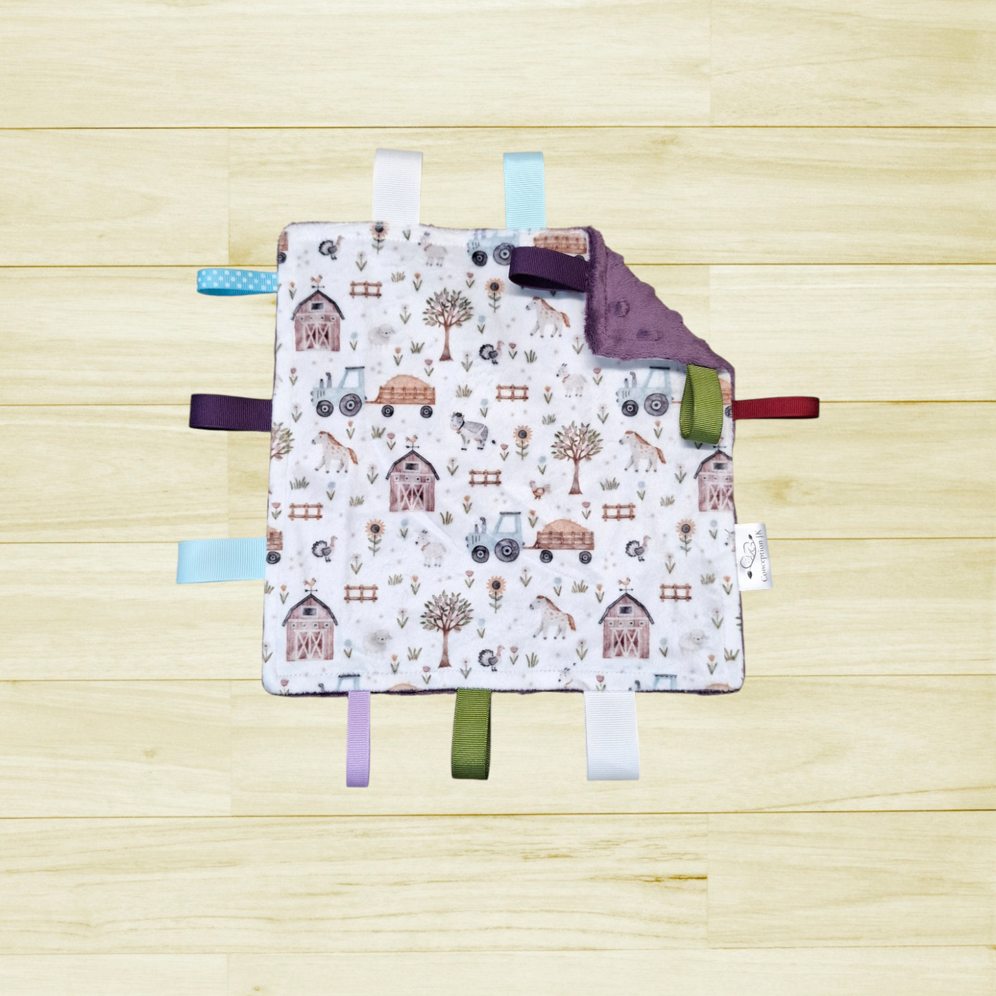 Craquante Tracteur aquarelle et chevaux