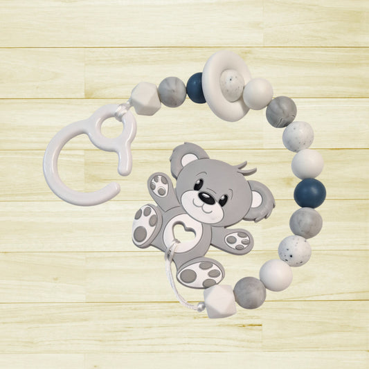 Jouet de poussette Ours gris