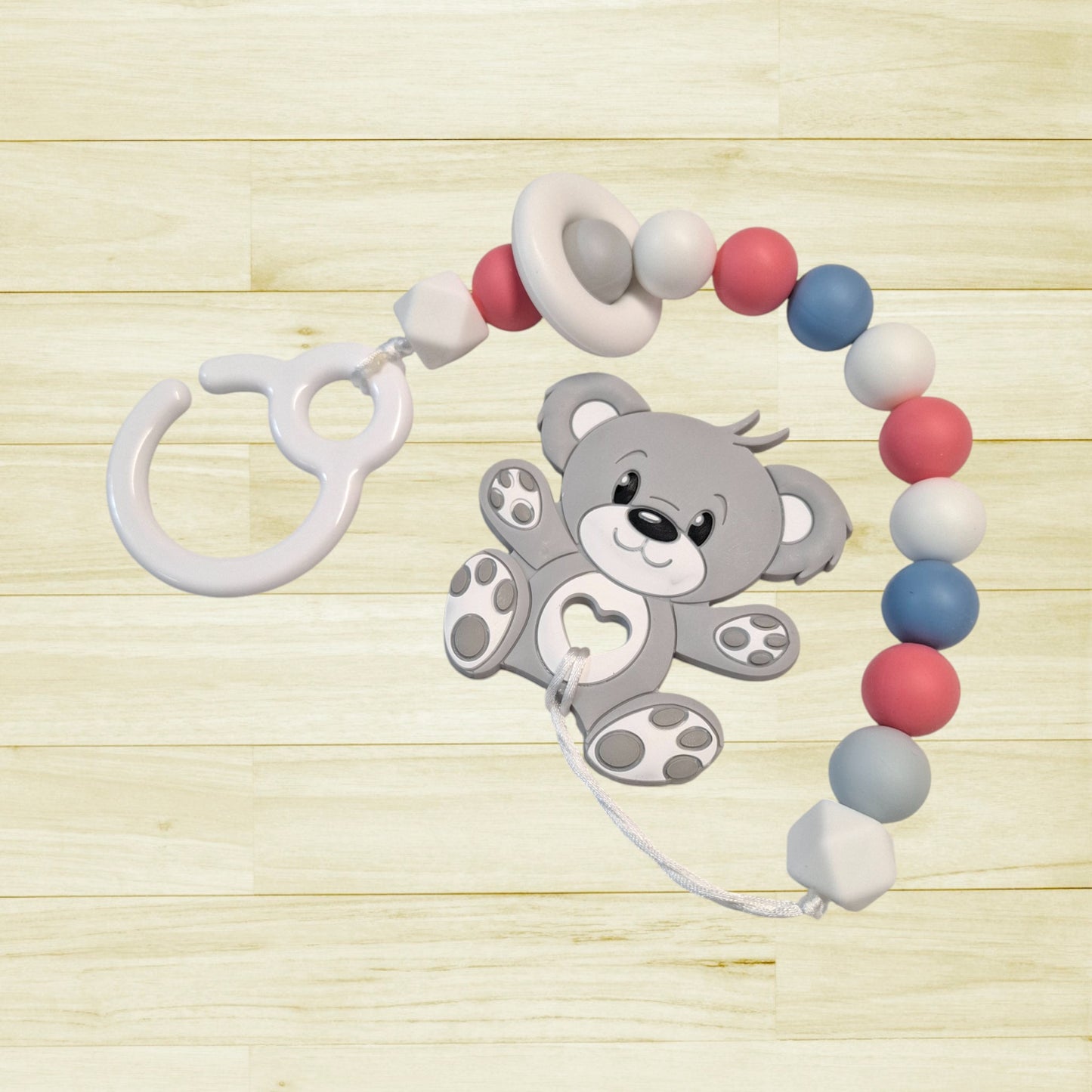 Jouet de poussette Ourson rose