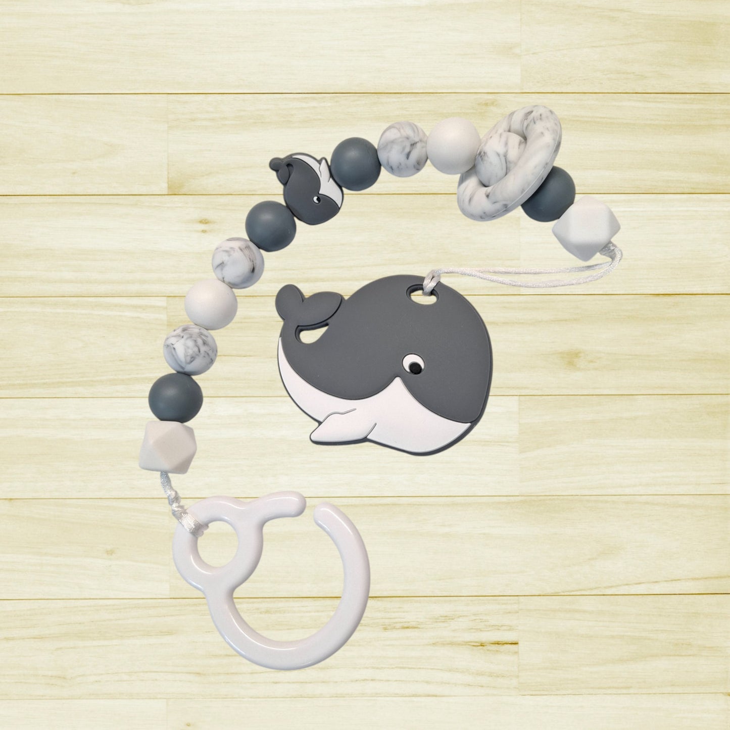 Jouet de poussette Baleine grise