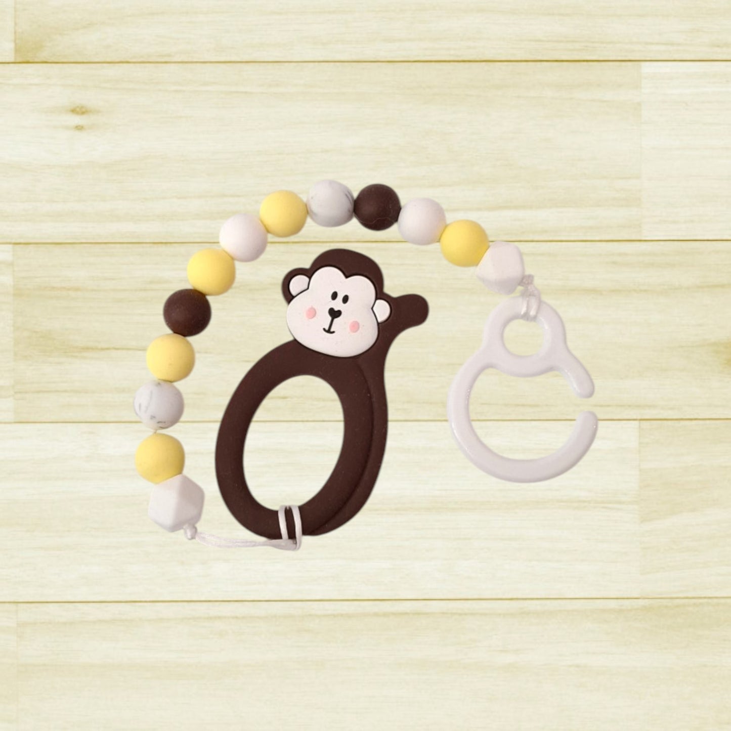 Jouet de poussette Singe jaune