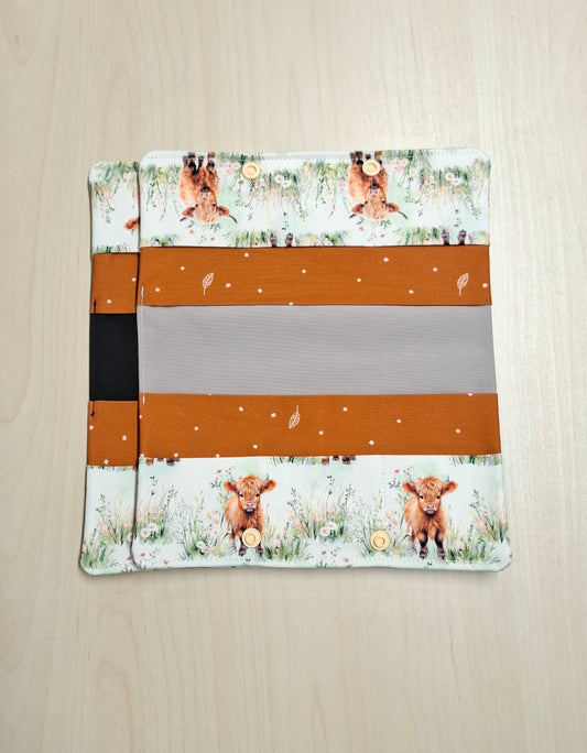 Carnet Vaches highland dans les champs