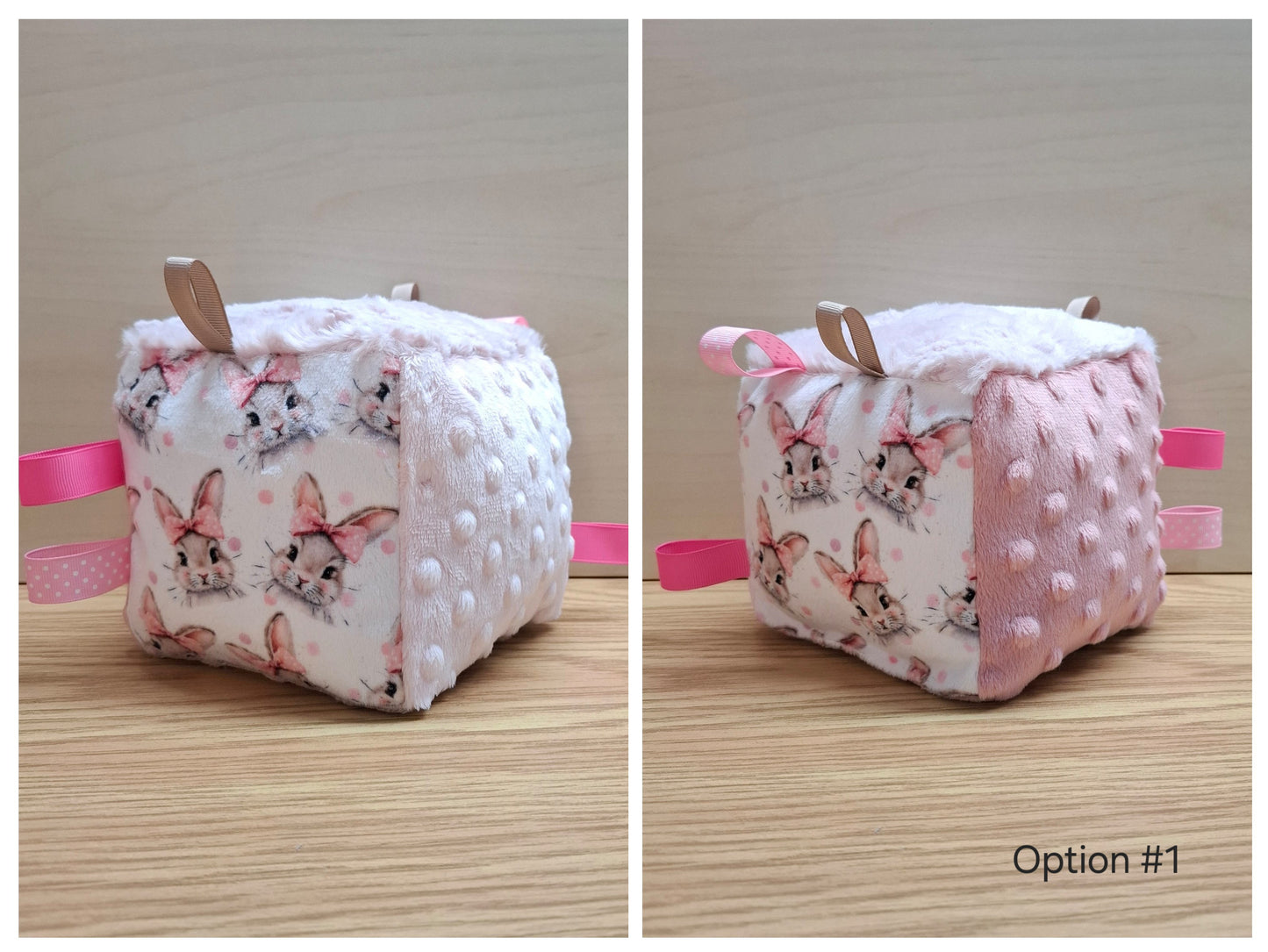 Cube Lapins à boucles à pois