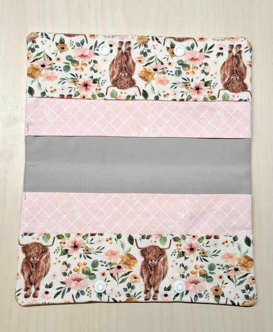 Carnet Vache highland floral