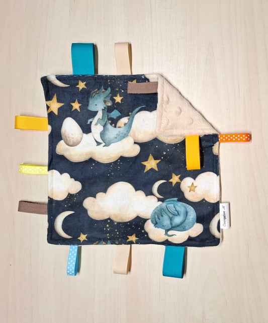 Craquante Dragons dormeurs sur les nuages fond foncé