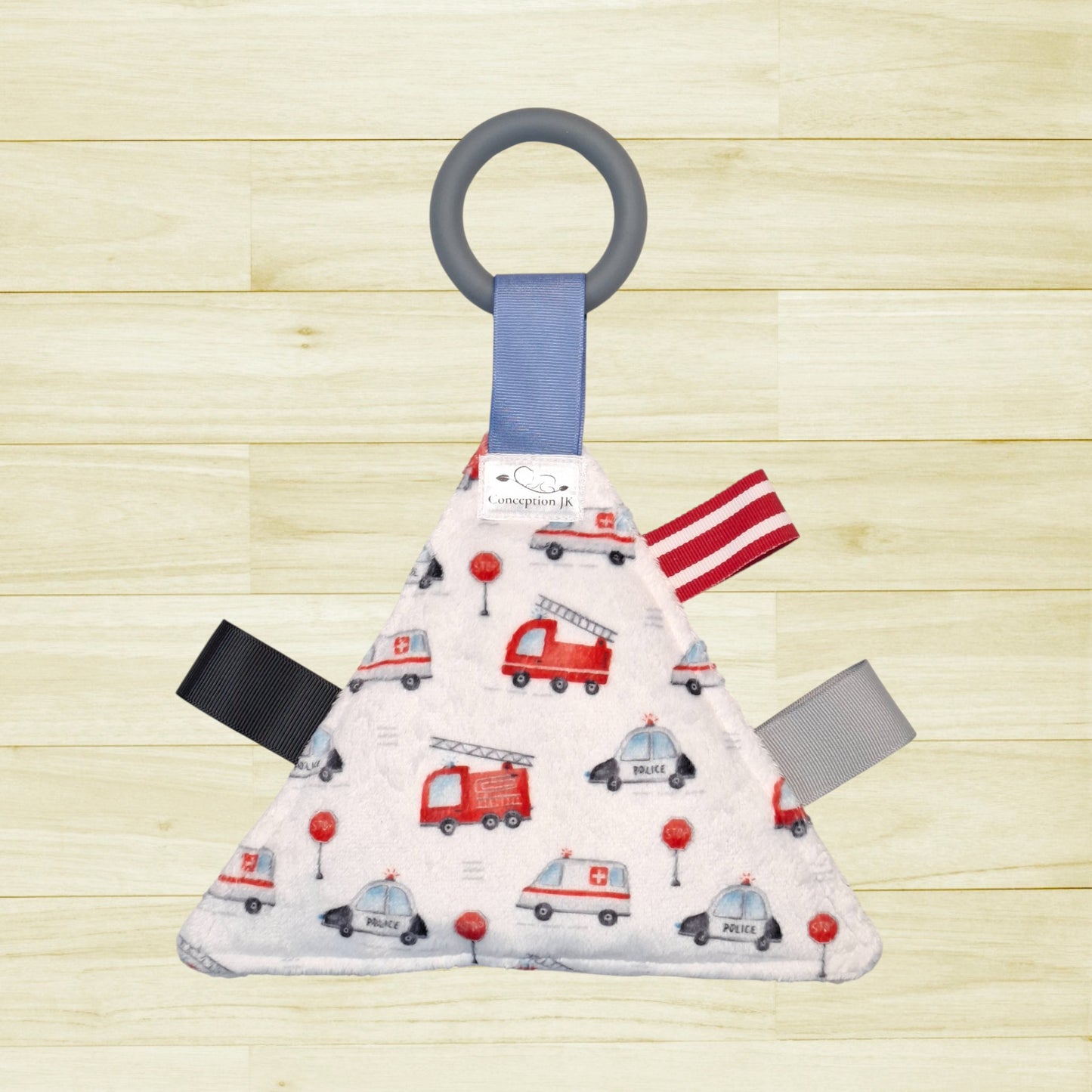 Triangle craquant Ambulance, pompier et police