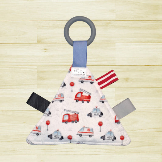 Triangle craquant Ambulance, pompier et police