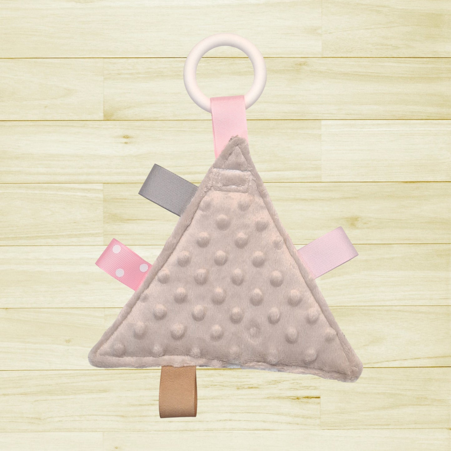 Triangle craquant Bulldog rose et boucles