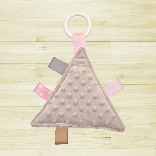 Triangle craquant Bulldog rose et boucles