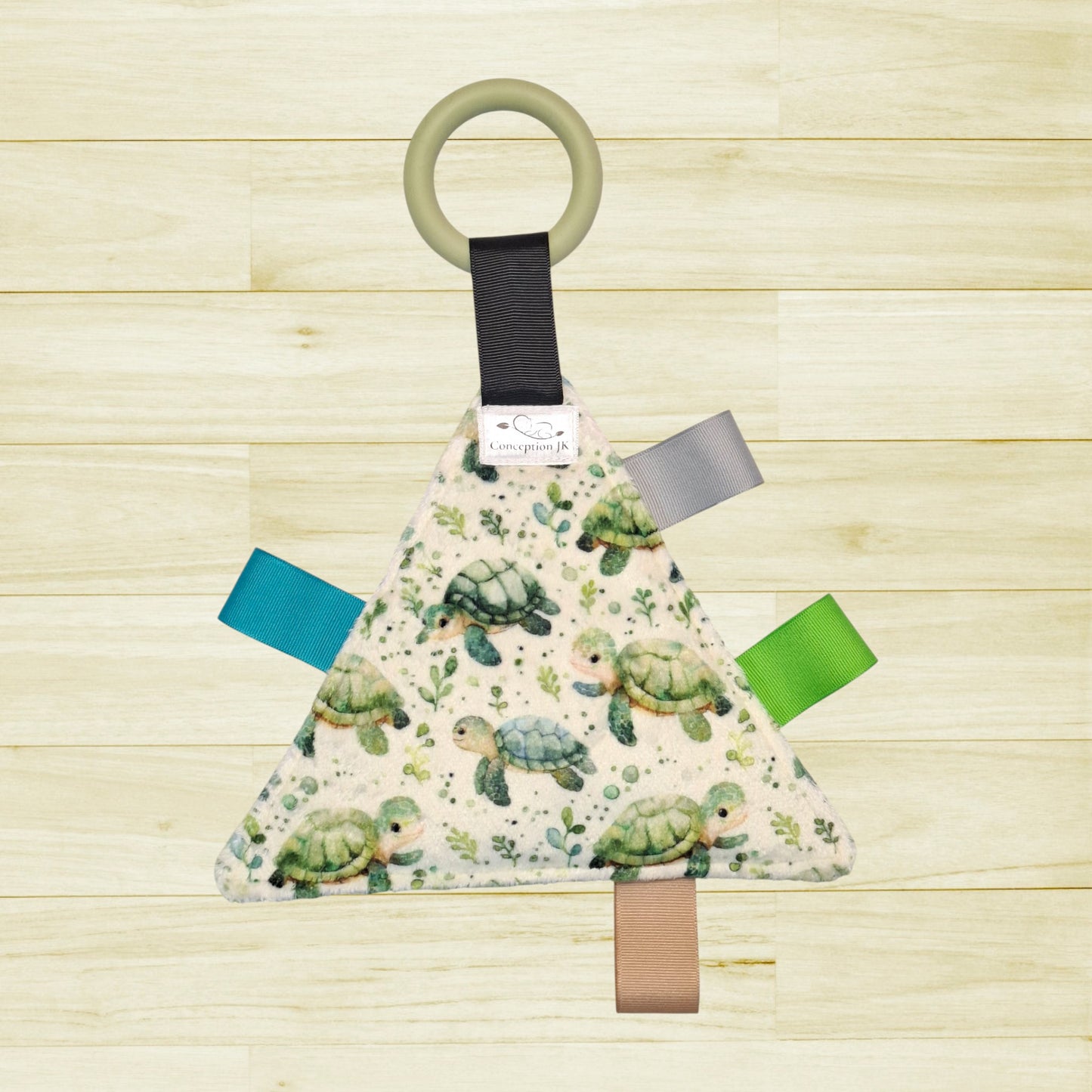 Triangle craquant Tortues et feuillage