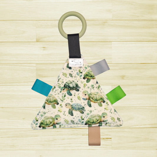 Triangle craquant Tortues et feuillage