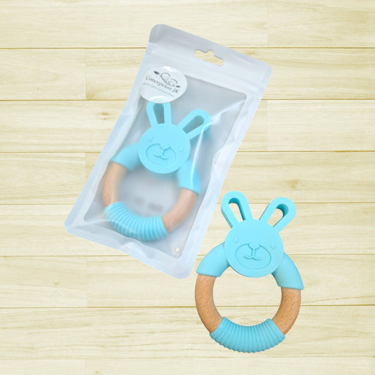 Jouet dentition Lapin bleu