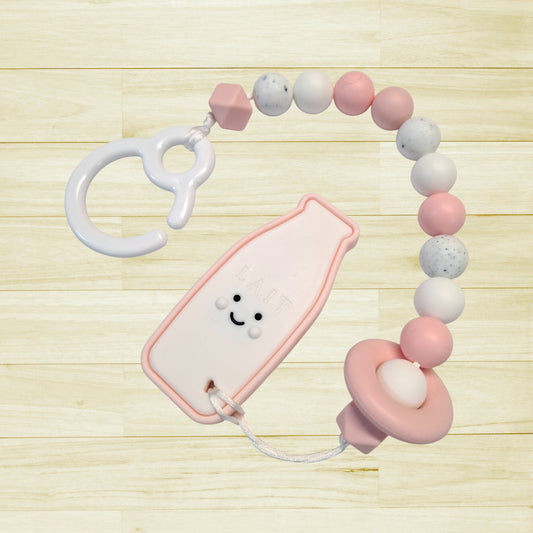 Jouet de poussette Lait rose