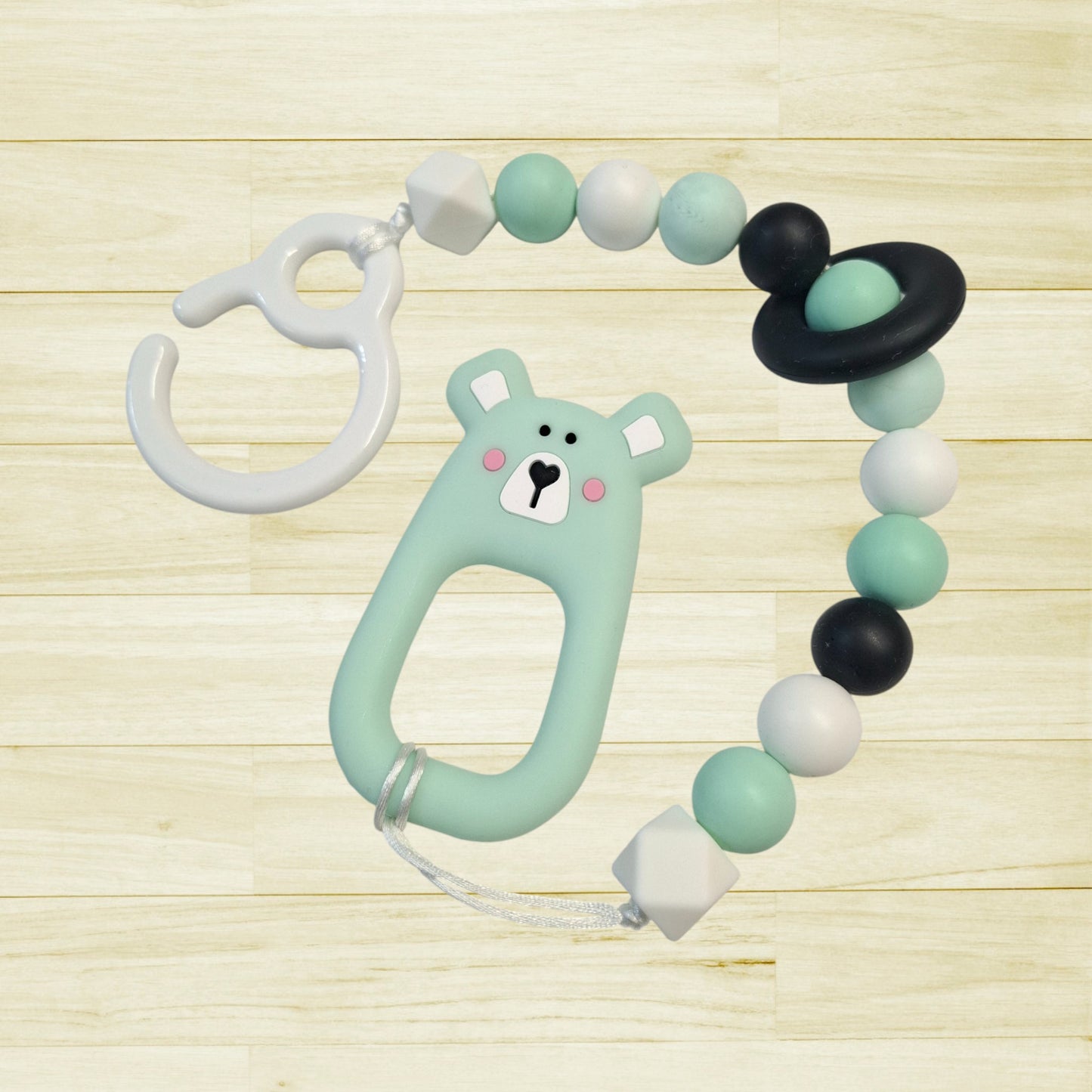 Jouet de poussette Ourson turquoise