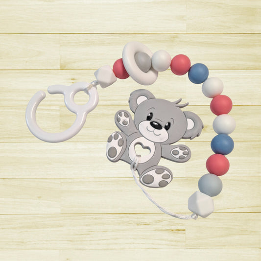 Jouet de poussette Ourson rose