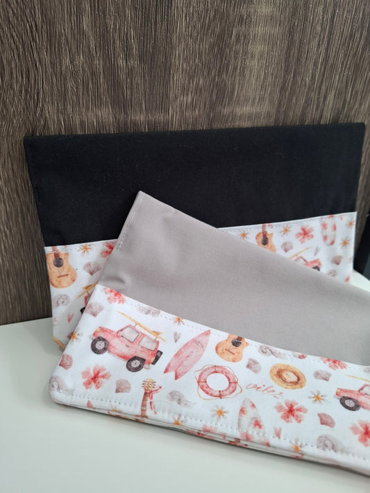 Carnet Plage aquarelle rose