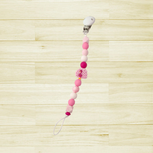 Attache-suce Paon rose 3D