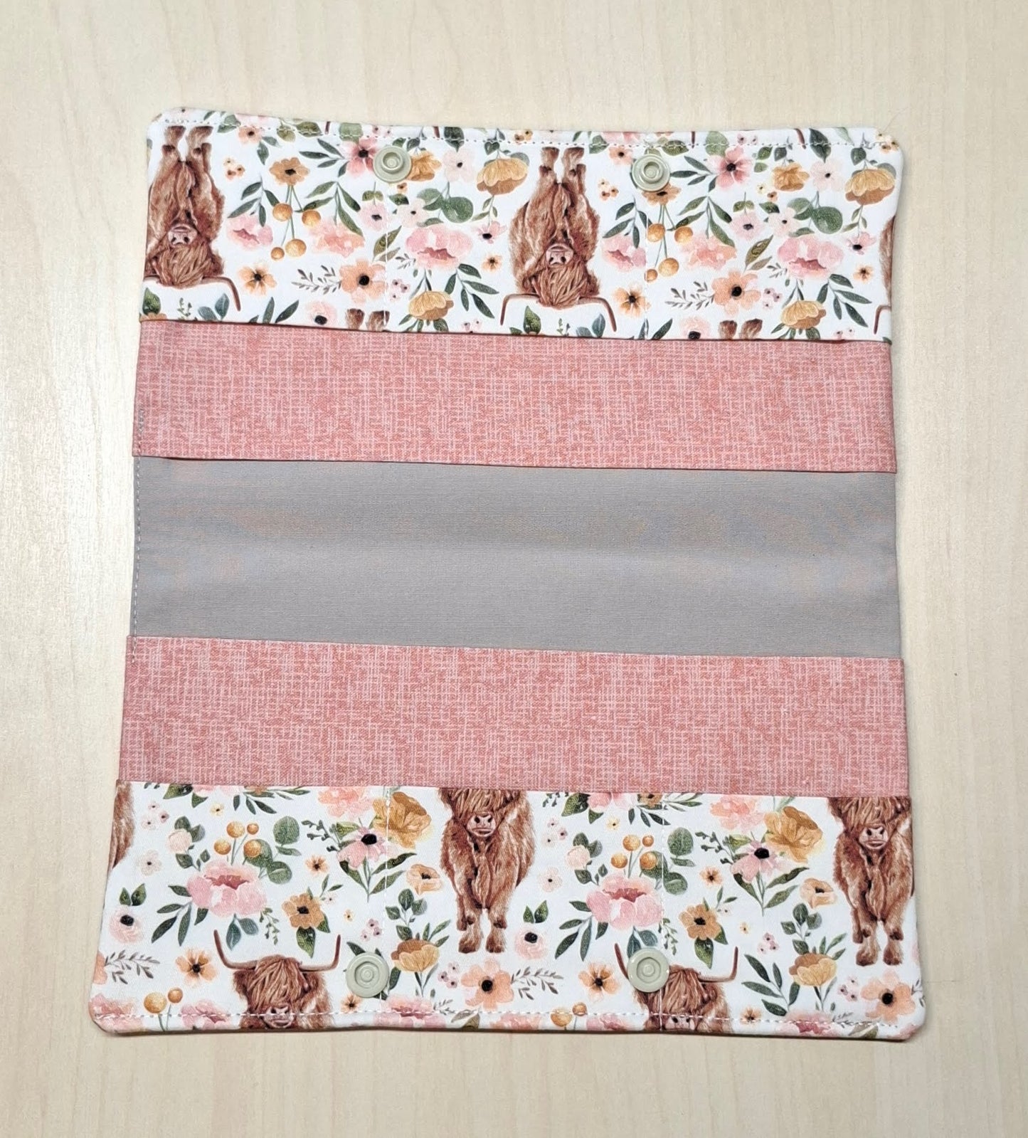 Carnet Vache highland floral