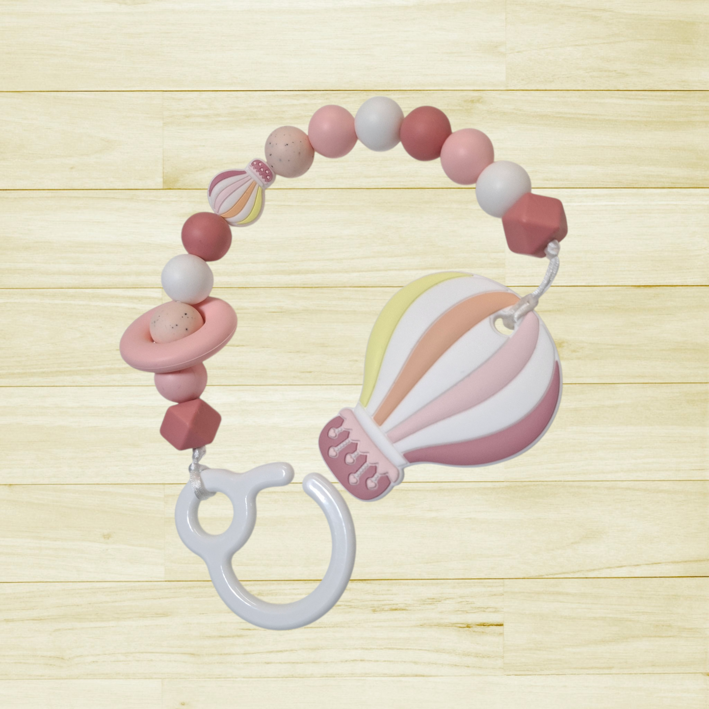 Jouet de poussette Montgolfière rose