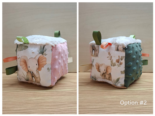 Cube Éléphants et feuillage