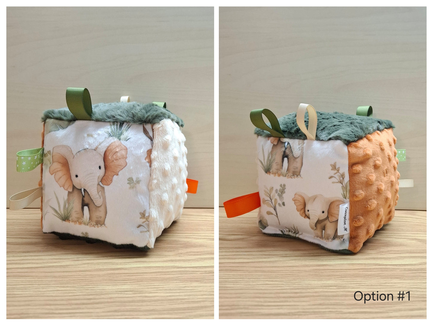 Cube Éléphants et feuillage