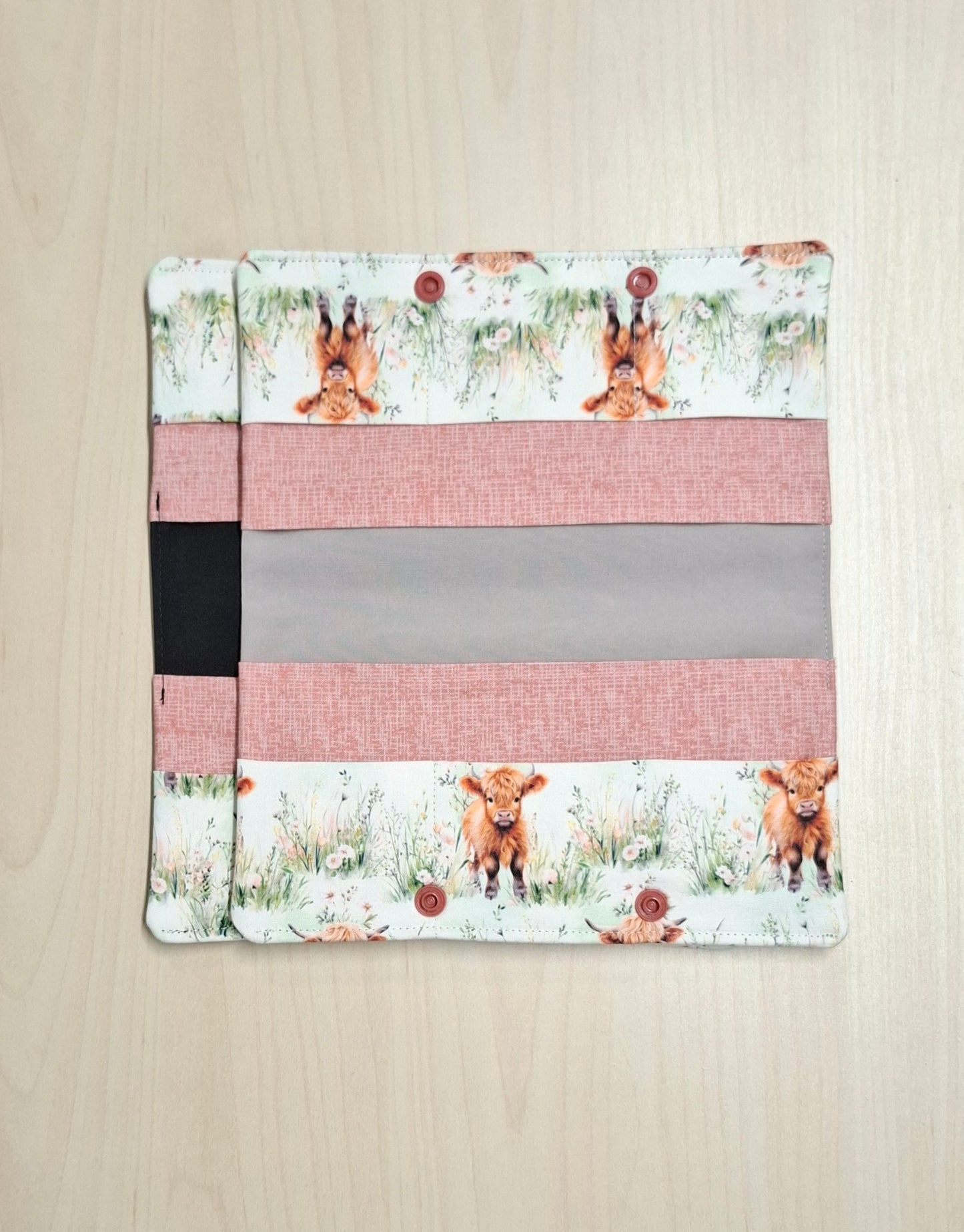 Carnet Vaches highland dans les champs