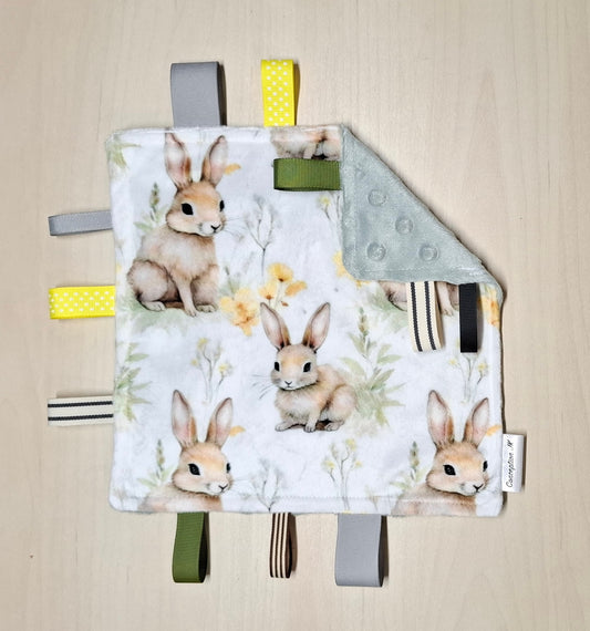 Craquante Lapins et fleurs jaune