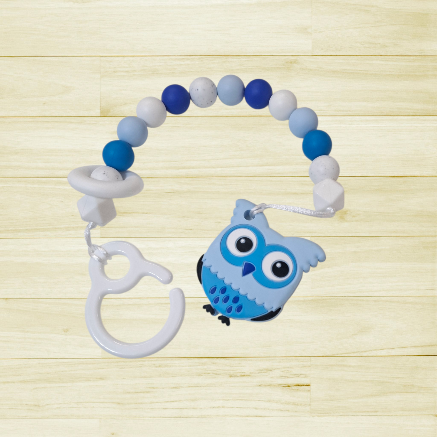 Jouet de poussette Hiboux bleu