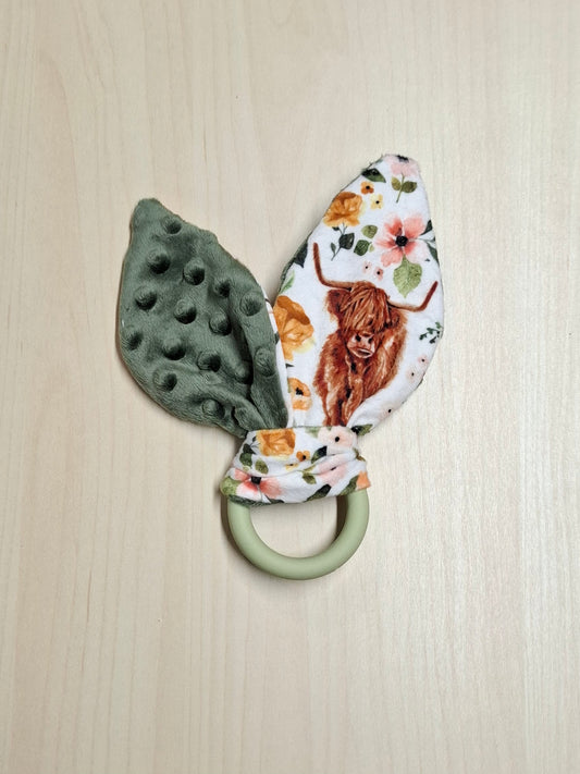 Oreille de lapin Vache highland floral