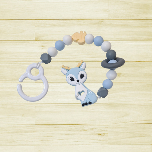 Jouet de poussette Chevreuil bleu