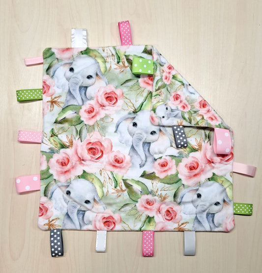 Grande Éléphants floral doré