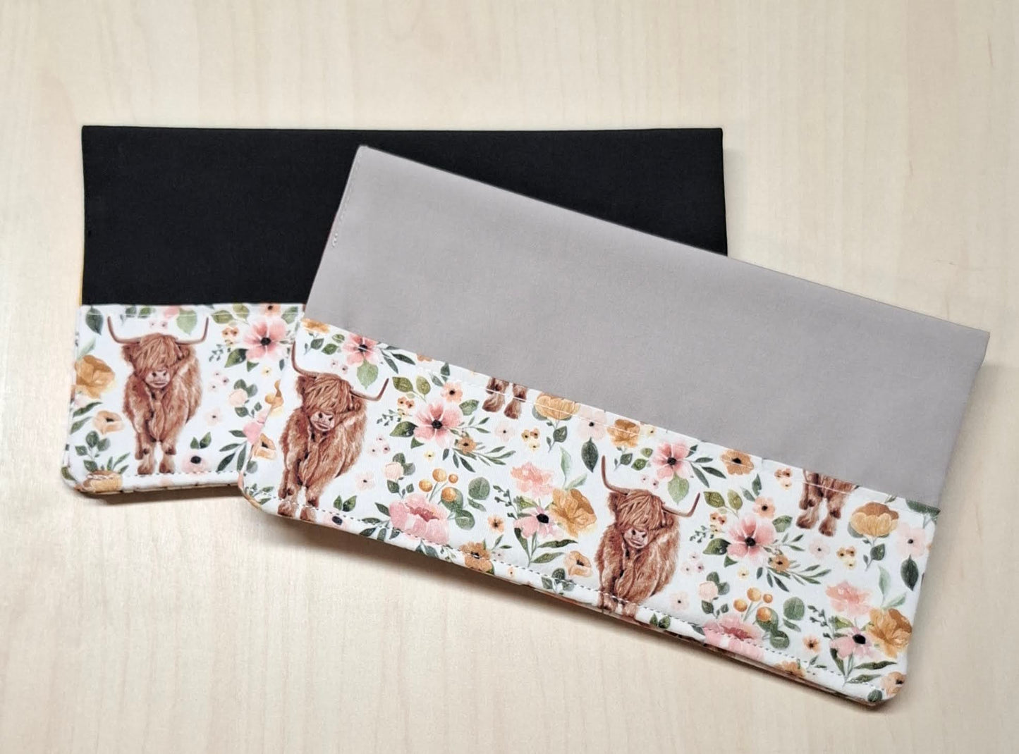 Carnet Vache highland floral