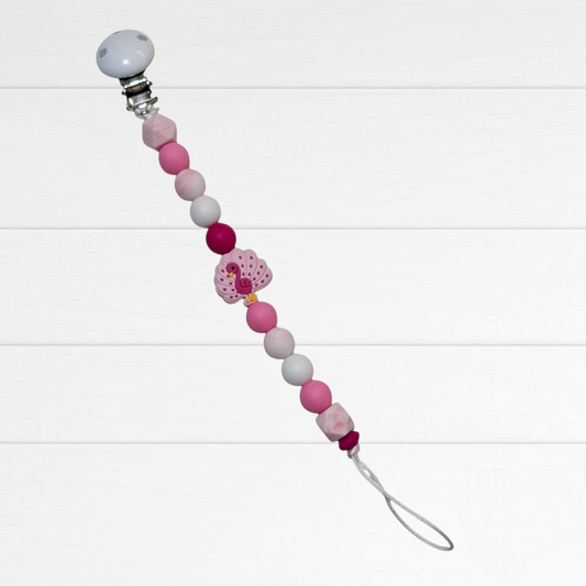 Attache-suce Paon rose 3D