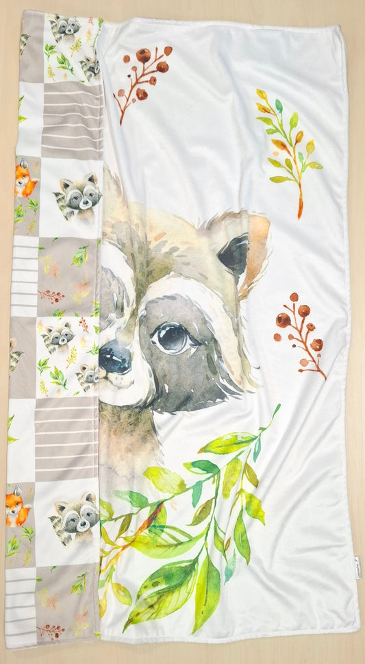 Couverture panneau Raton laveur et courte pointe