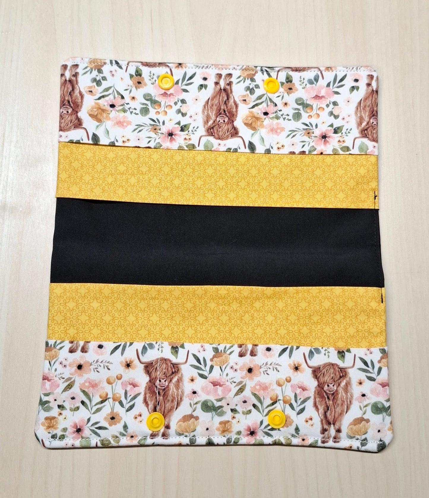 Carnet Vache highland floral