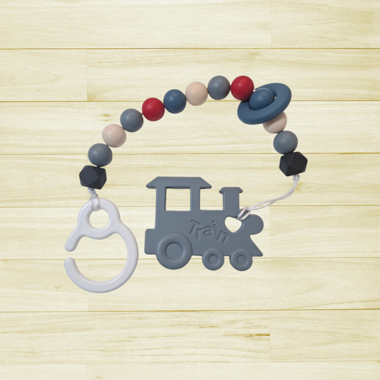 Jouet de poussette Train gris