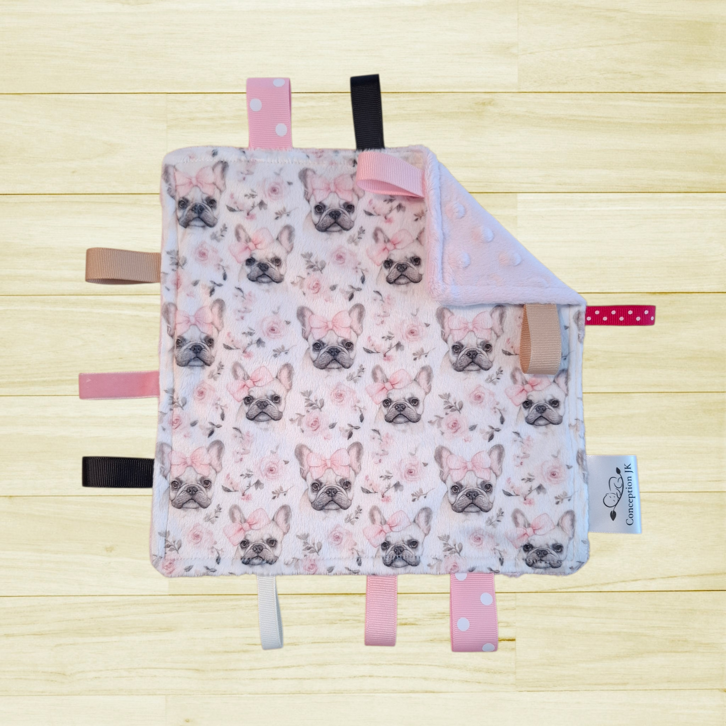 Craquante Bulldog rose et boucles