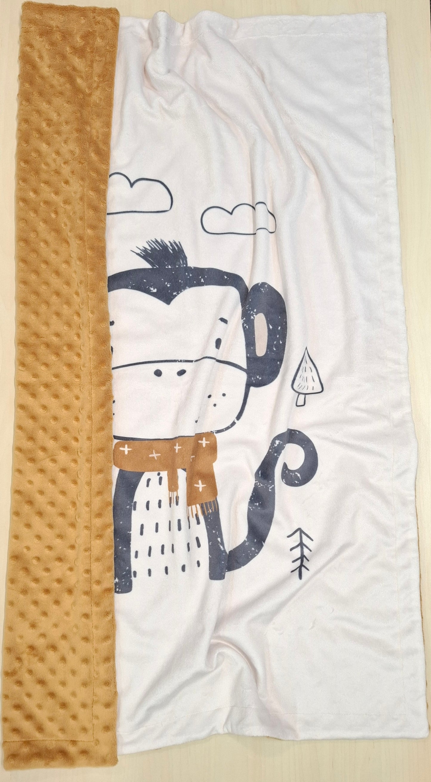 Couverture panneau Singe au foulard