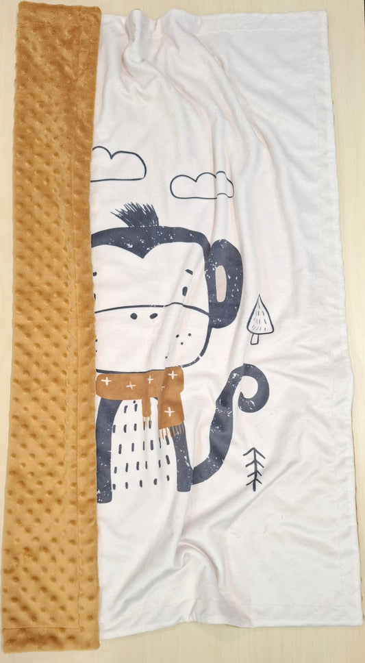 Couverture panneau Singe au foulard
