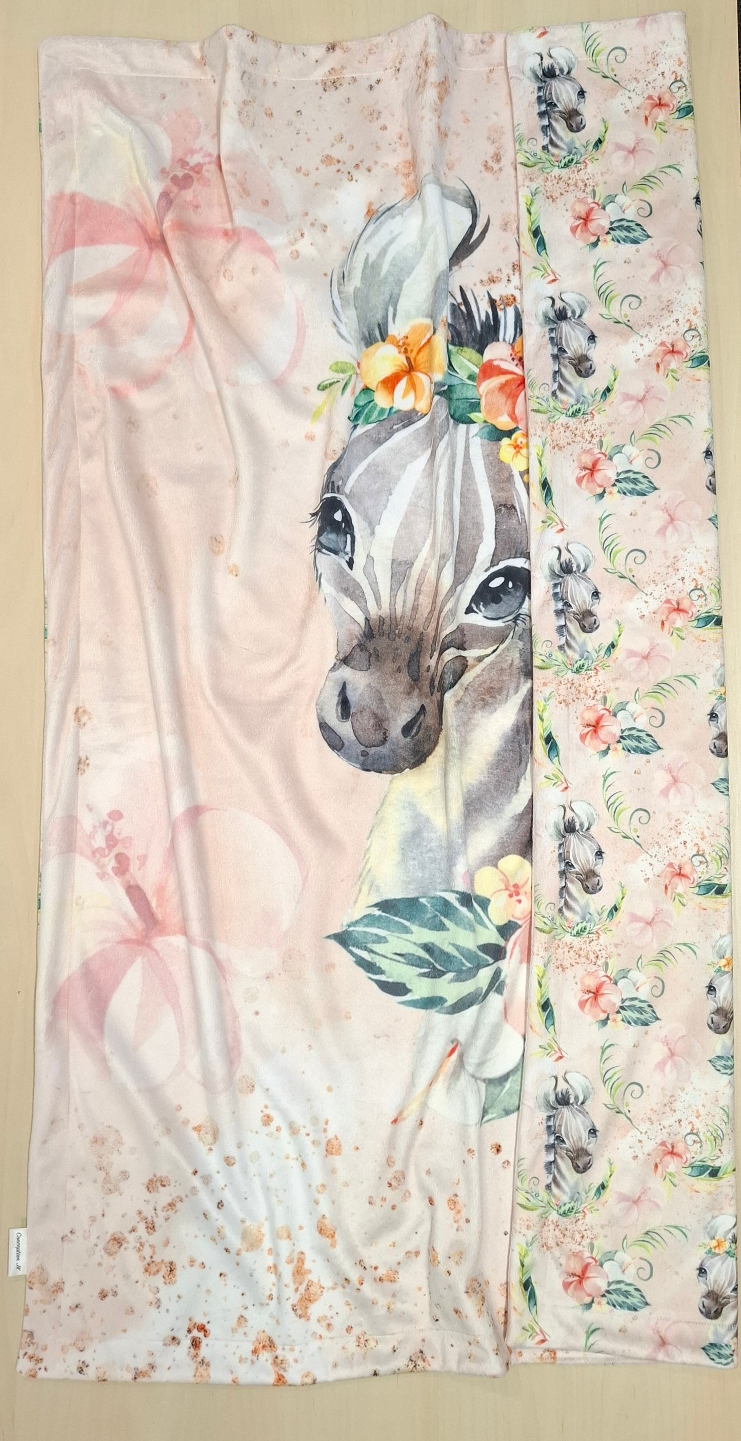 Couverture panneau Zèbre fleuris
